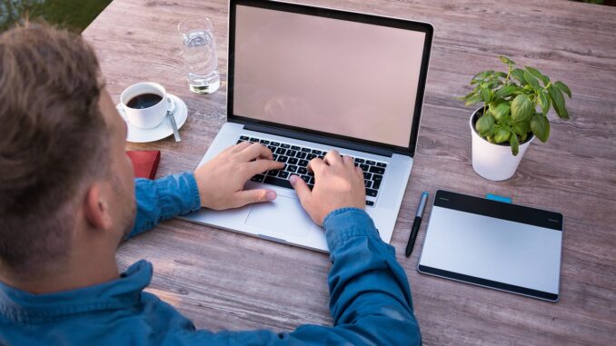 Man on Computer